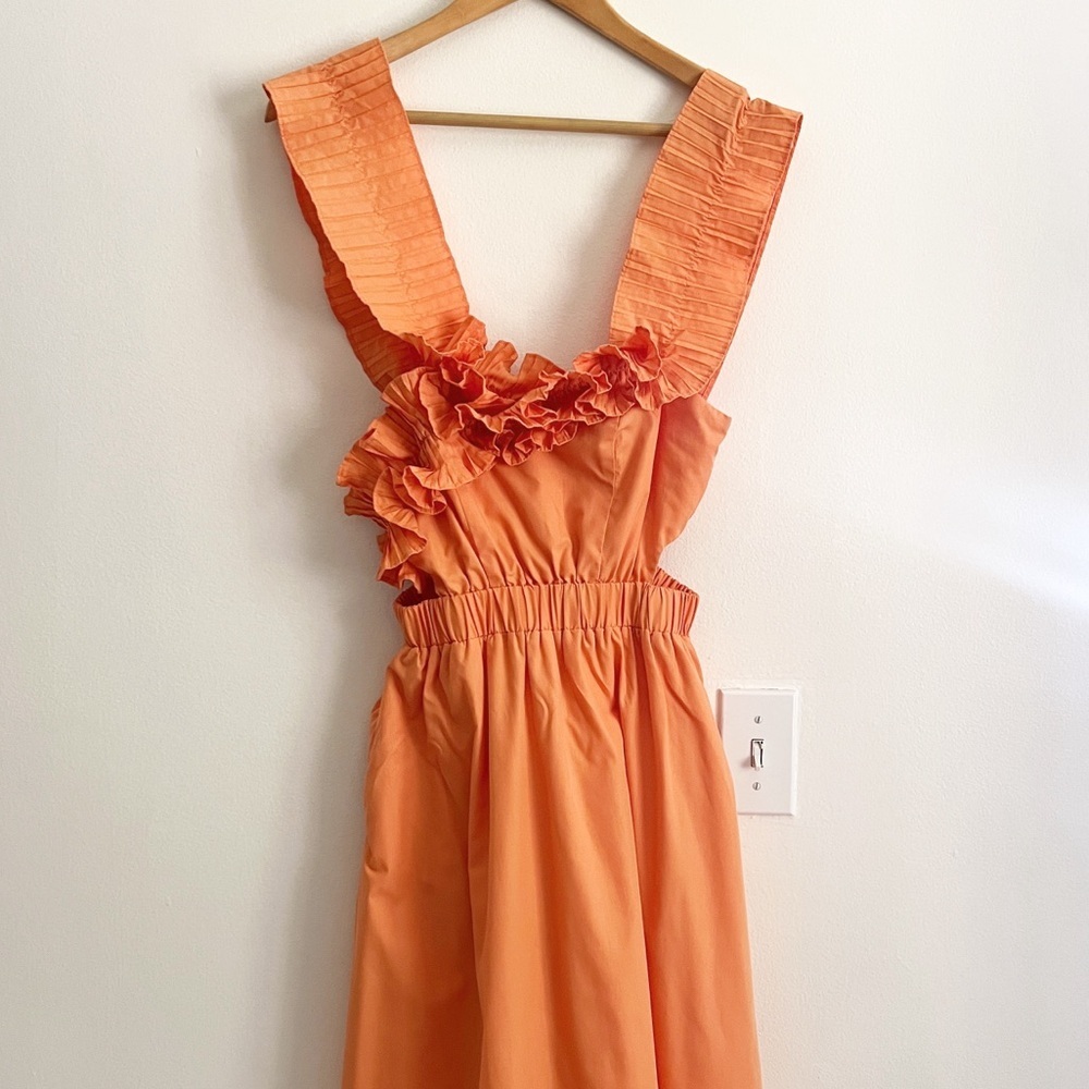 Sovere Rapture Maxi Dress Off the Shoulder Ruffle Orange - Picture 5 of 16